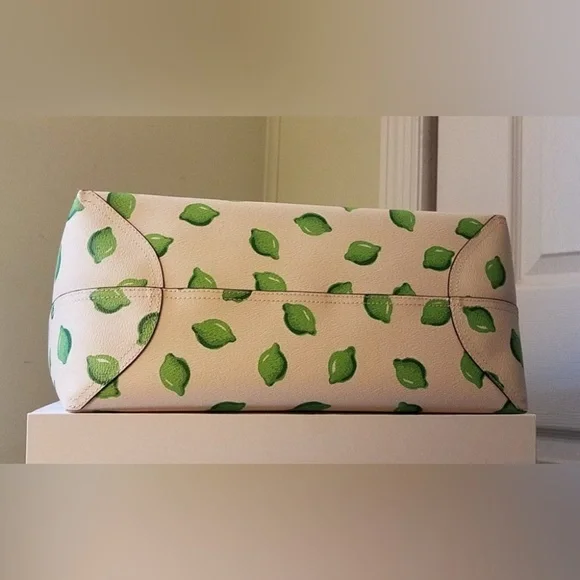 RARE Coach Reversible City Tote with Lime Print Designer Bag Purses Womens - Picture 8 of 11